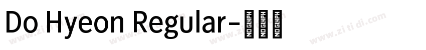 Do Hyeon Regular字体转换